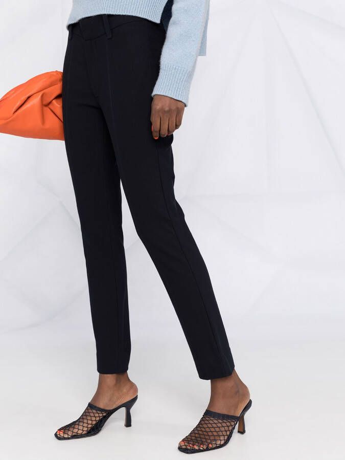 Vince High waist cropped skinny broek Blauw