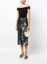 Vince Midi-rok met bloemenprint Groen - Thumbnail 2