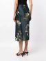 Vince Midi-rok met bloemenprint Groen - Thumbnail 4