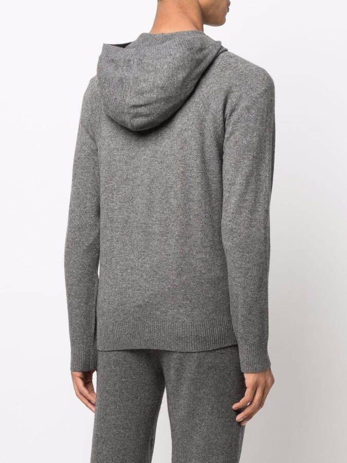 Vince Gebreide hoodie Grijs