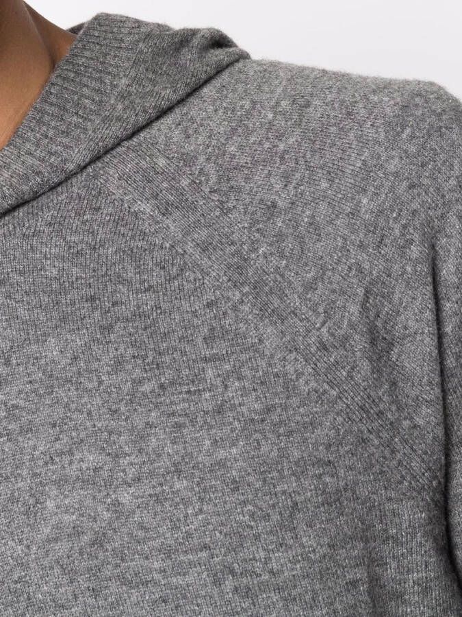 Vince Gebreide hoodie Grijs