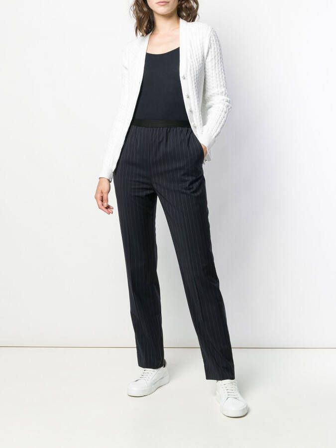 Vince Geribbeld gilet Blauw