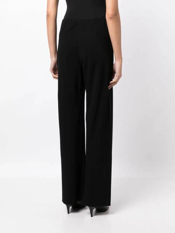 Vince High waist broek met wijde pijpen Zwart