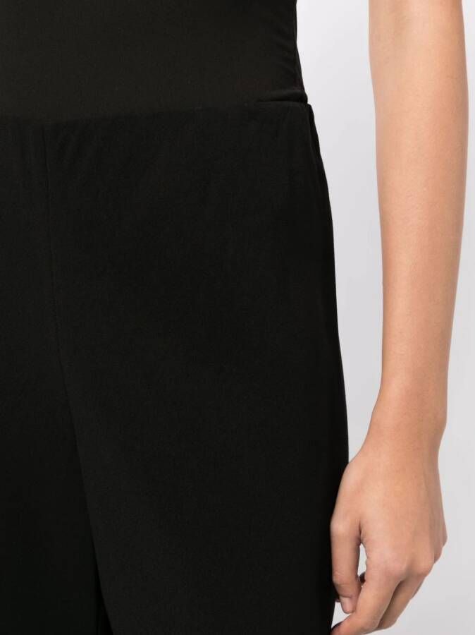 Vince High waist broek met wijde pijpen Zwart