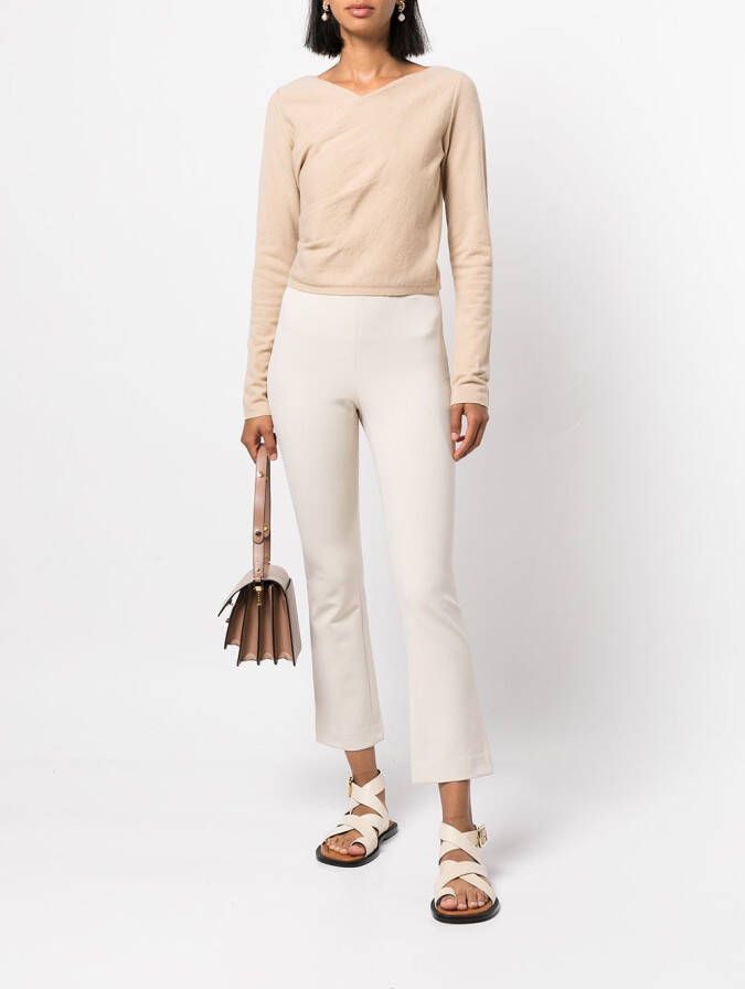 Vince Kick flare broek Beige