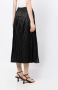 Vince Midi-rok met elastische taille Zwart - Thumbnail 4