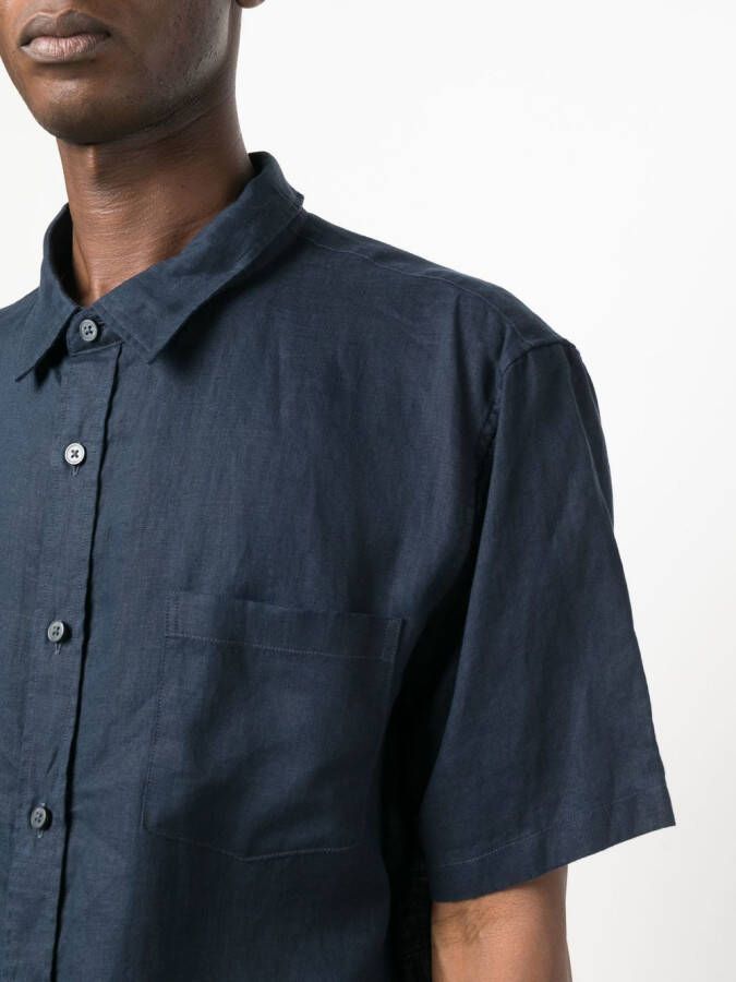 Vince Overhemd met opgestikte zak Blauw