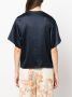 Vince Zijden T-shirt Blauw - Thumbnail 4