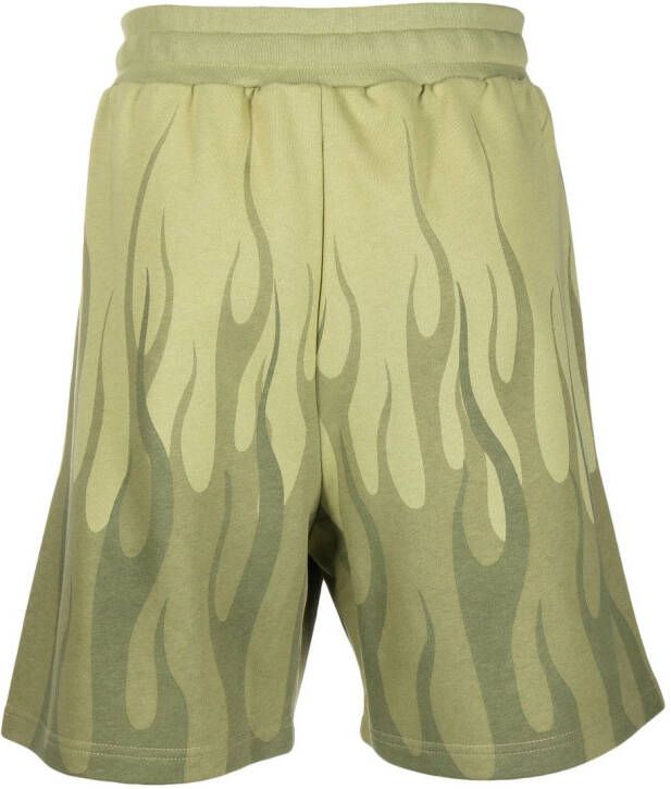 Vision Of Super Shorts met vlammenprint Groen
