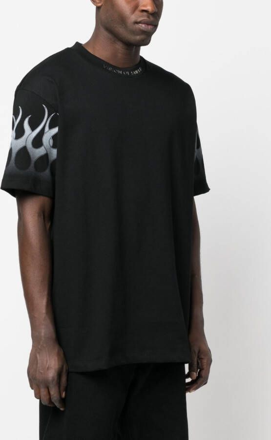 Vision Of Super T-shirt met vlammenprint Zwart