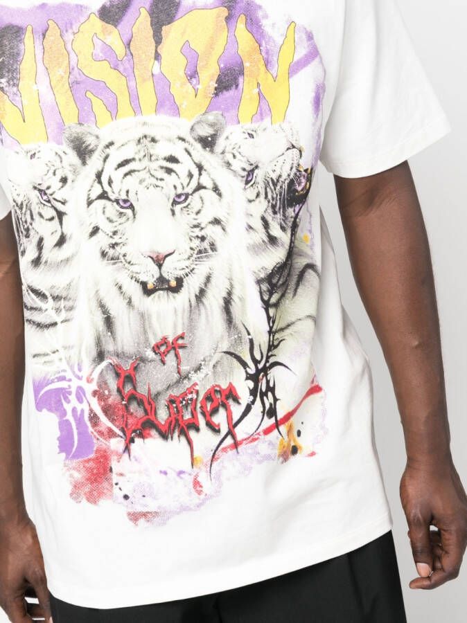 Vision Of Super T-shirt met print Wit