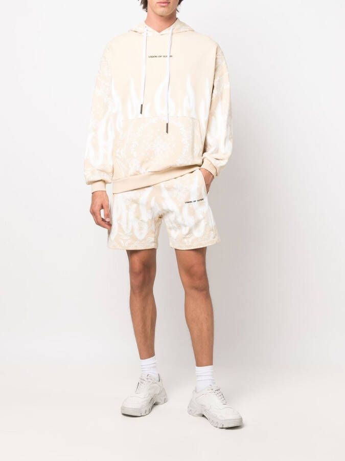 Vision Of Super Hoodie met print Beige