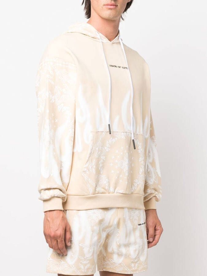 Vision Of Super Hoodie met print Beige
