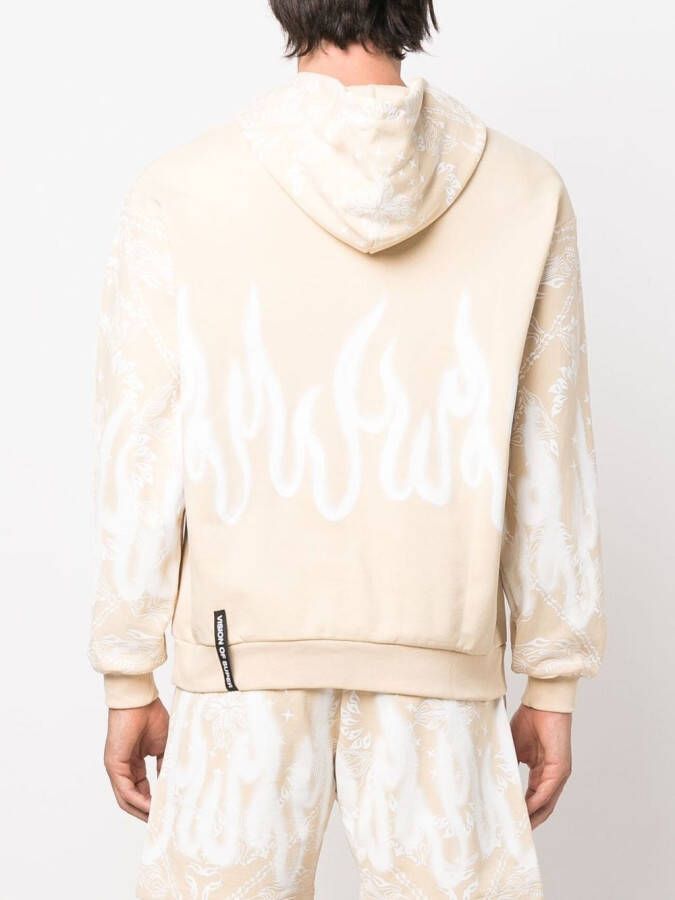 Vision Of Super Hoodie met print Beige