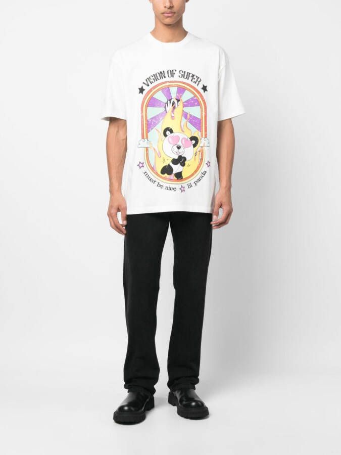 Vision Of Super T-shirt met print Wit