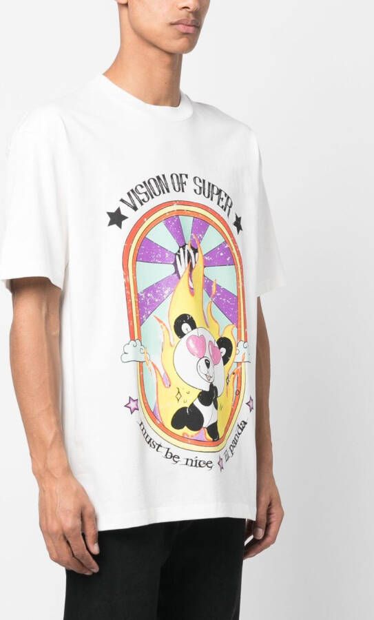 Vision Of Super T-shirt met print Wit