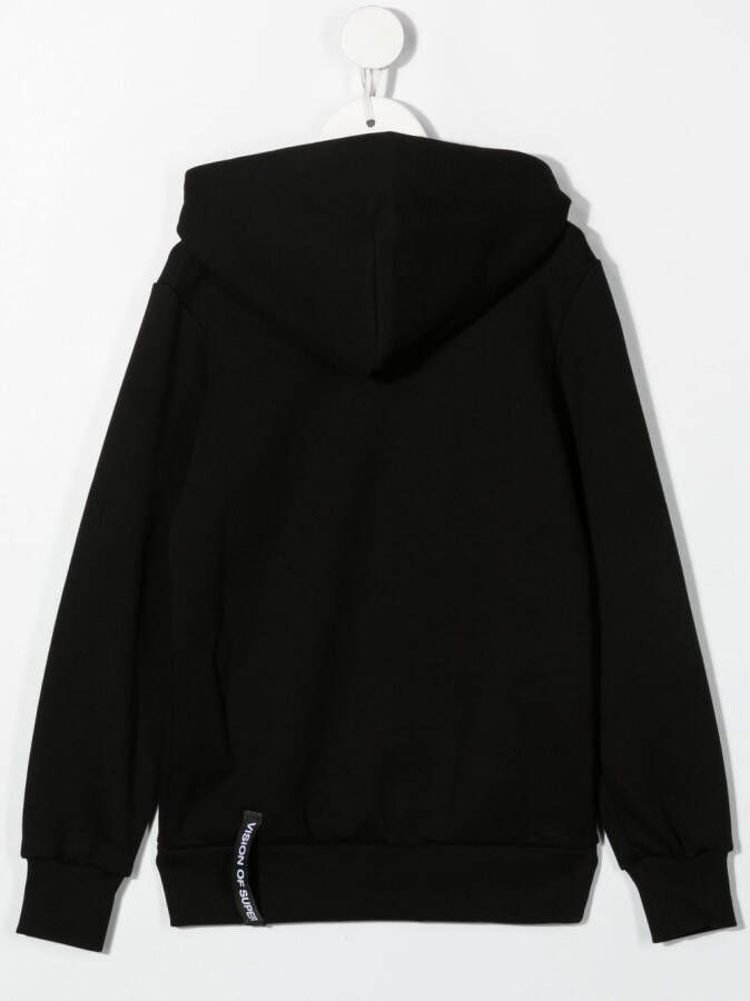 Vision Of Super Kids Hoodie met print Zwart