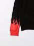 Vision Of Super Kids Hoodie met vlam print Zwart - Thumbnail 3