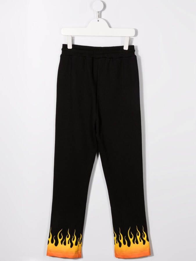 Vision Of Super Kids Joggingbroek met vlammenprint Zwart