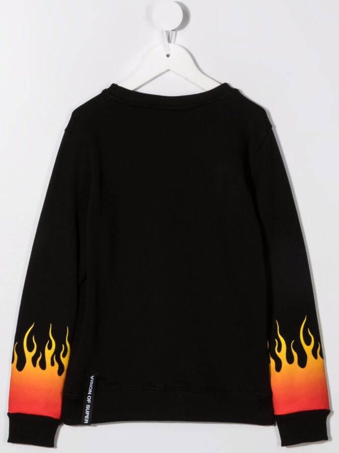 Vision Of Super Kids Sweater met logo Zwart
