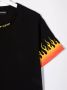 Vision Of Super Kids T-shirt met vlam print Zwart - Thumbnail 3