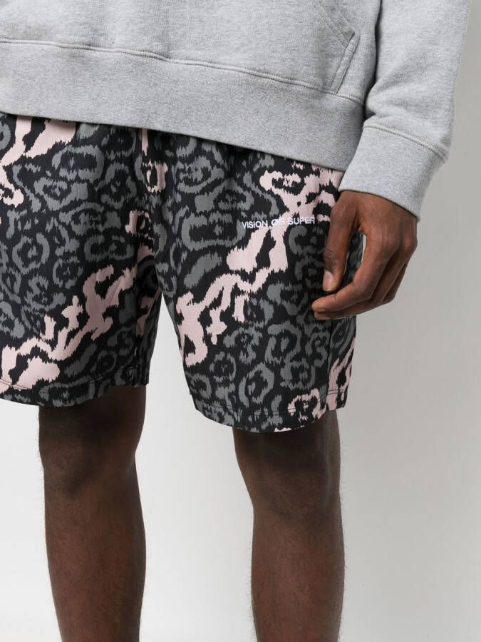 Vision Of Super Shorts met camouflageprint Zwart