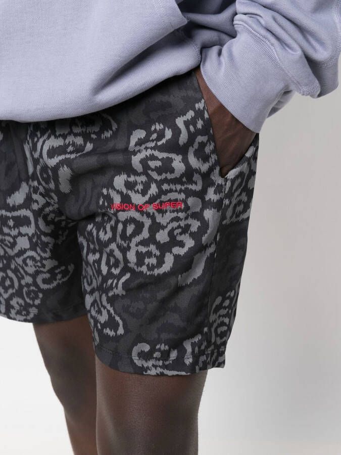 Vision Of Super Shorts met luipaardprint Zwart