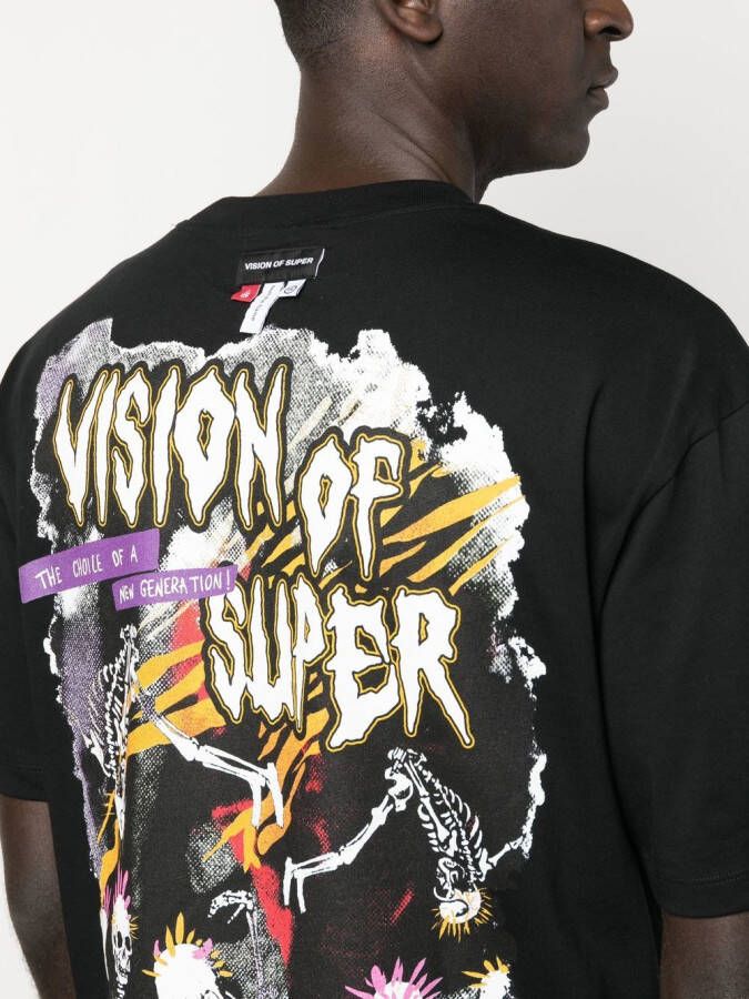 Vision Of Super T-shirt met print Zwart