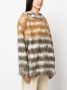 VITELLI Gerafelde hoodie Bruin - Thumbnail 3