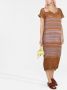 VITELLI Gebreide maxi-jurk Bruin - Thumbnail 2