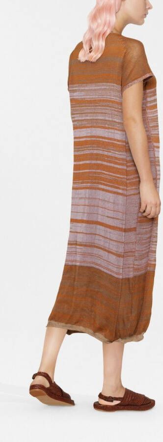 VITELLI Gebreide maxi-jurk Bruin