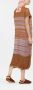 VITELLI Gebreide maxi-jurk Bruin - Thumbnail 3