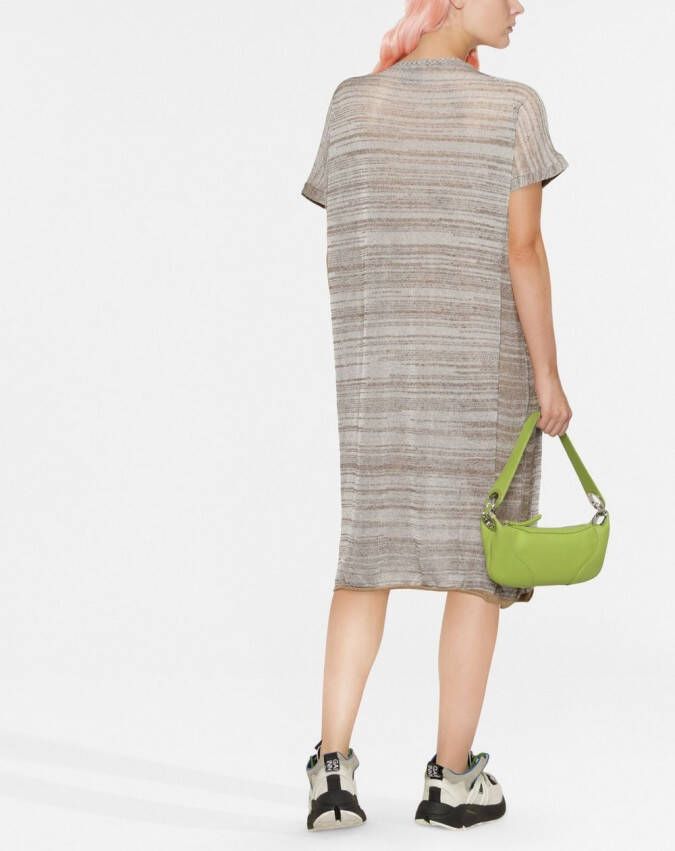 VITELLI Gestreepte midi-jurk Wit