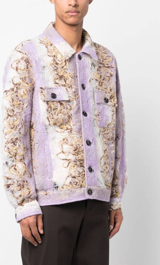 VITELLI Bomberjack met print Beige