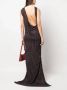 VITELLI Maxi-jurk met gedrapeerd detail Zwart - Thumbnail 2