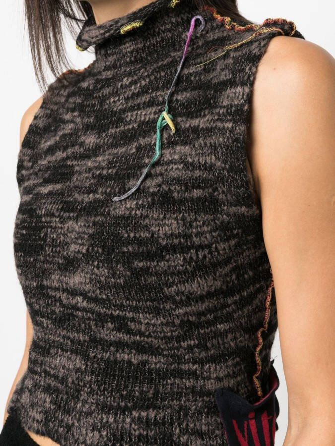 VITELLI Mouwloze tanktop Bruin