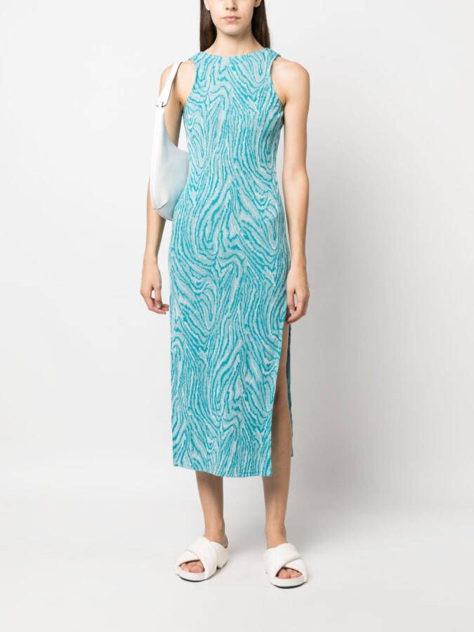 VITELLI Mouwloze midi-jurk Blauw