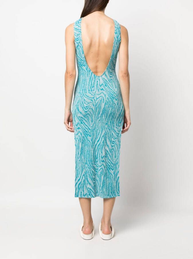 VITELLI Mouwloze midi-jurk Blauw