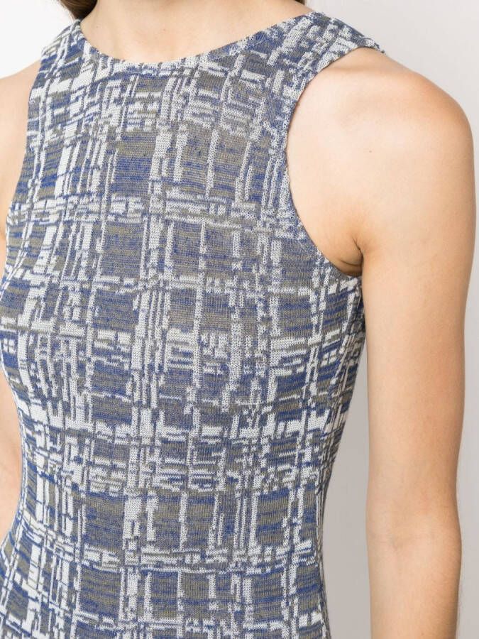 VITELLI Mouwloze mini-jurk Blauw
