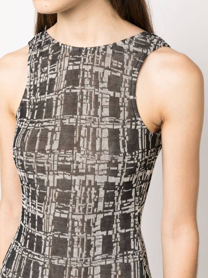 VITELLI Mouwloze mini-jurk Zwart