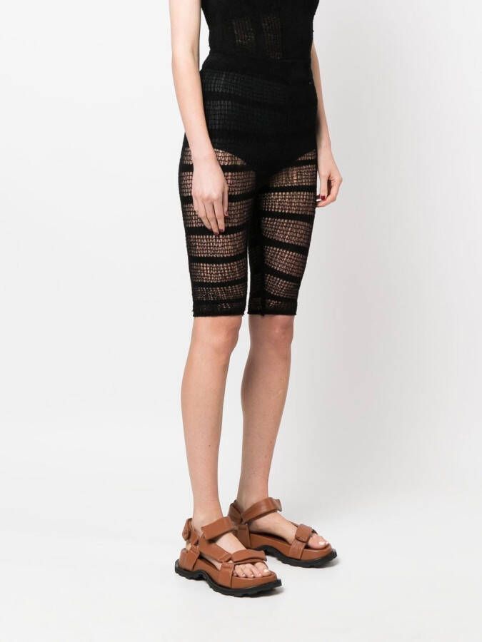 VITELLI Opengebreide fietsshorts Zwart