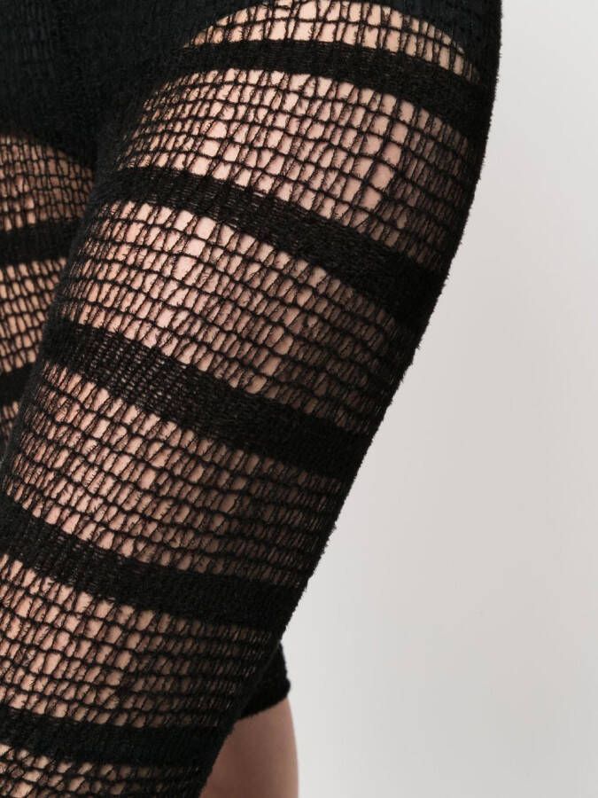 VITELLI Opengebreide fietsshorts Zwart