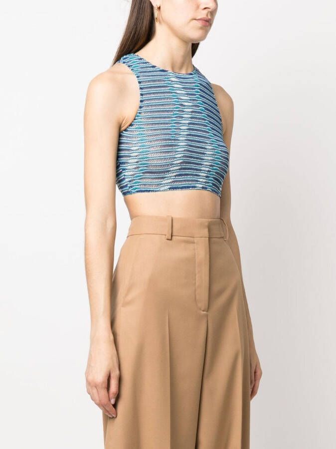 VITELLI Semi-doorzichtige top Blauw