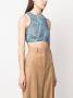 VITELLI Semi-doorzichtige top Blauw - Thumbnail 3