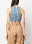 VITELLI Semi-doorzichtige top Blauw - Thumbnail 4
