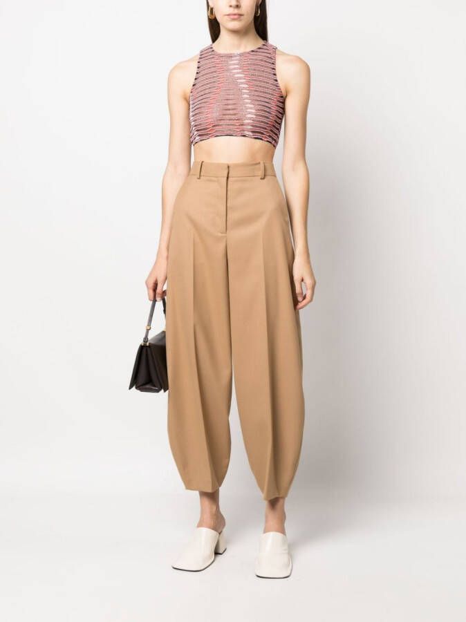 VITELLI Semi-doorzichtige top Rood