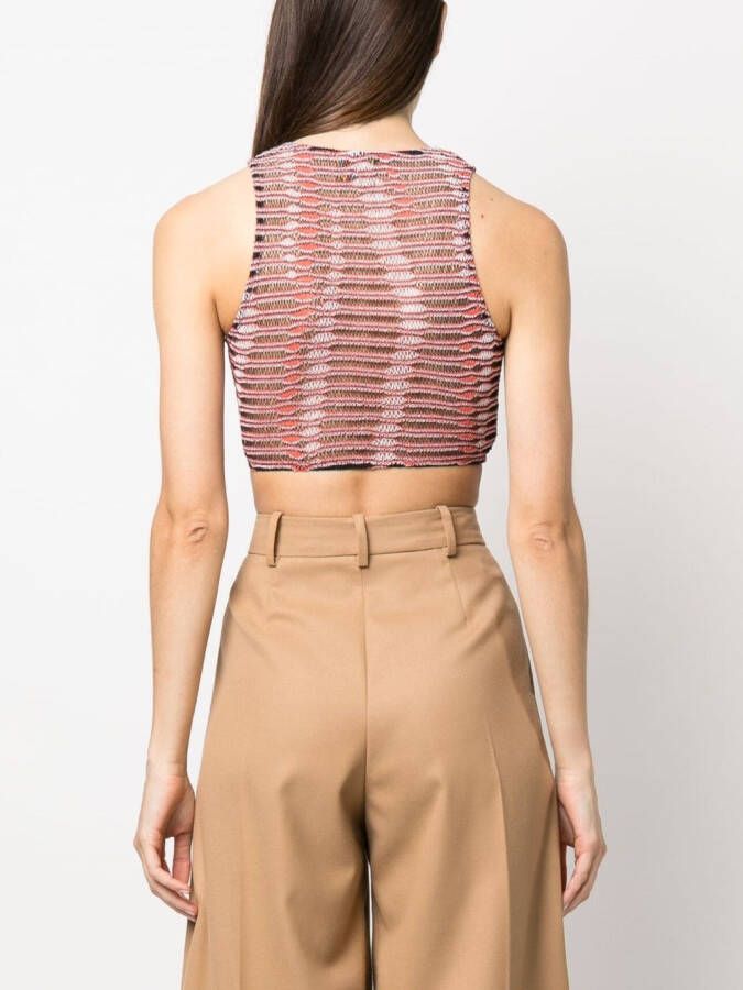 VITELLI Semi-doorzichtige top Rood