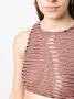 VITELLI Semi-doorzichtige top Rood - Thumbnail 5