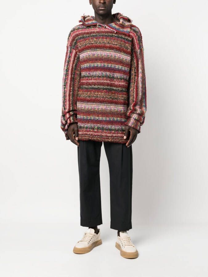 VITELLI Gestreepte hoodie Rood