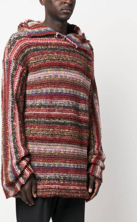VITELLI Gestreepte hoodie Rood